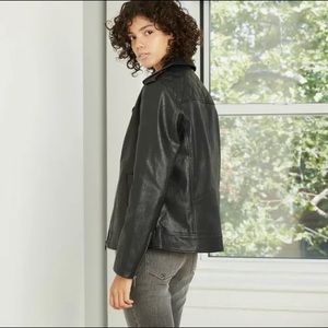Universal thread faux vegan leather moto jacket XS